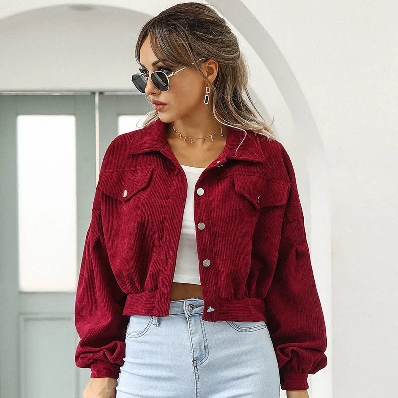 Cord-Jacke in Kurzform für Damen - Image 3