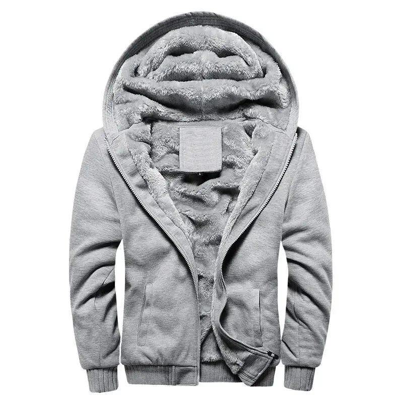 Fleecegefütterter Zip-Up Hoodie für Herren - Image 5