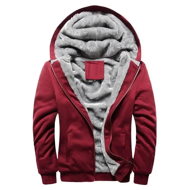Fleecegefütterter Zip-Up Hoodie für Herren - Image 10