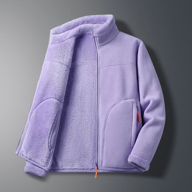 Sherpa-gefütterte Fleecejacke für Damen - Image 3