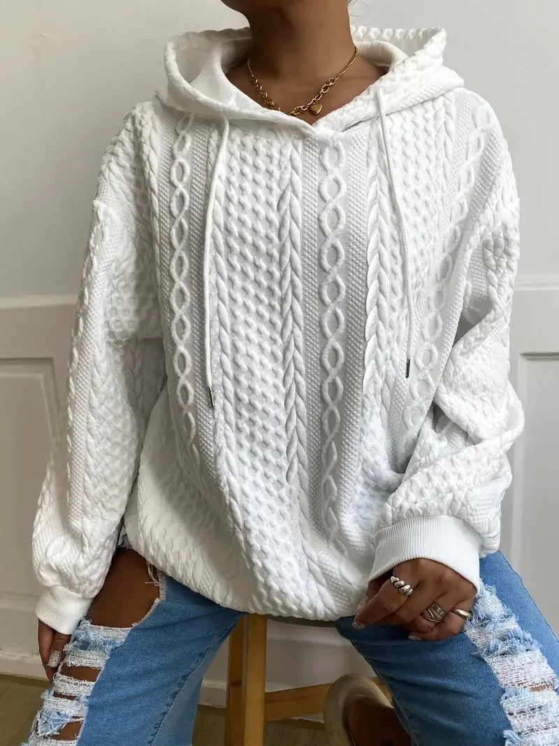 Langärmliger Hoodie mit Struktur für Damen - Image 3