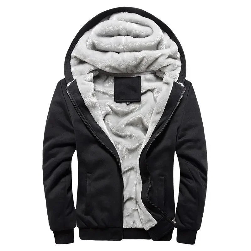 Fleecegefütterter Zip-Up Hoodie für Herren - Image 6