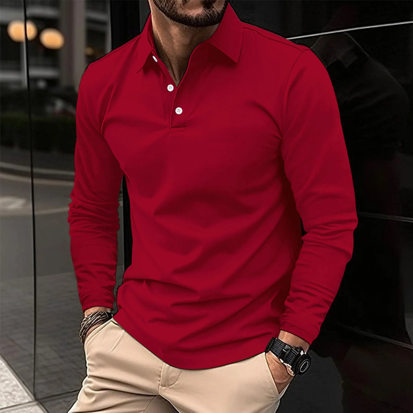 Langarm-Poloshirt für Herren - Image 6
