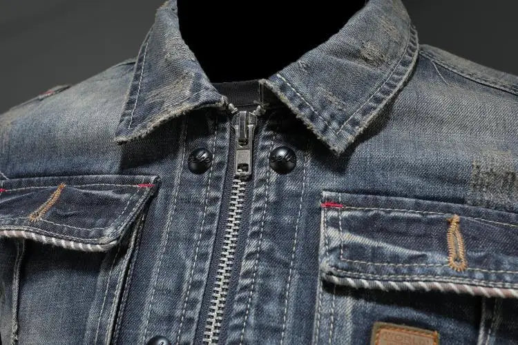 Acid-Wash Jeansjacke für Herren - Image 3