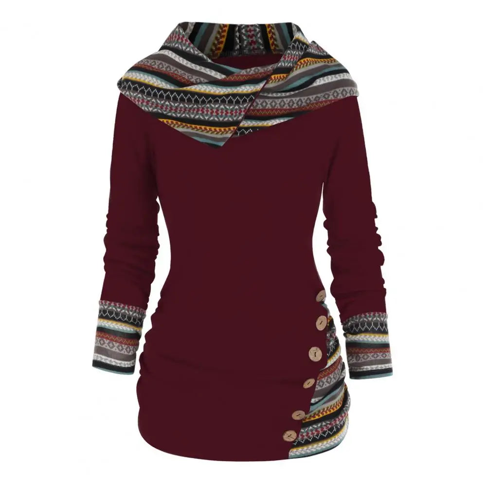 Wasserfallkragen-Tunika-Pullover für Damen - Image 4