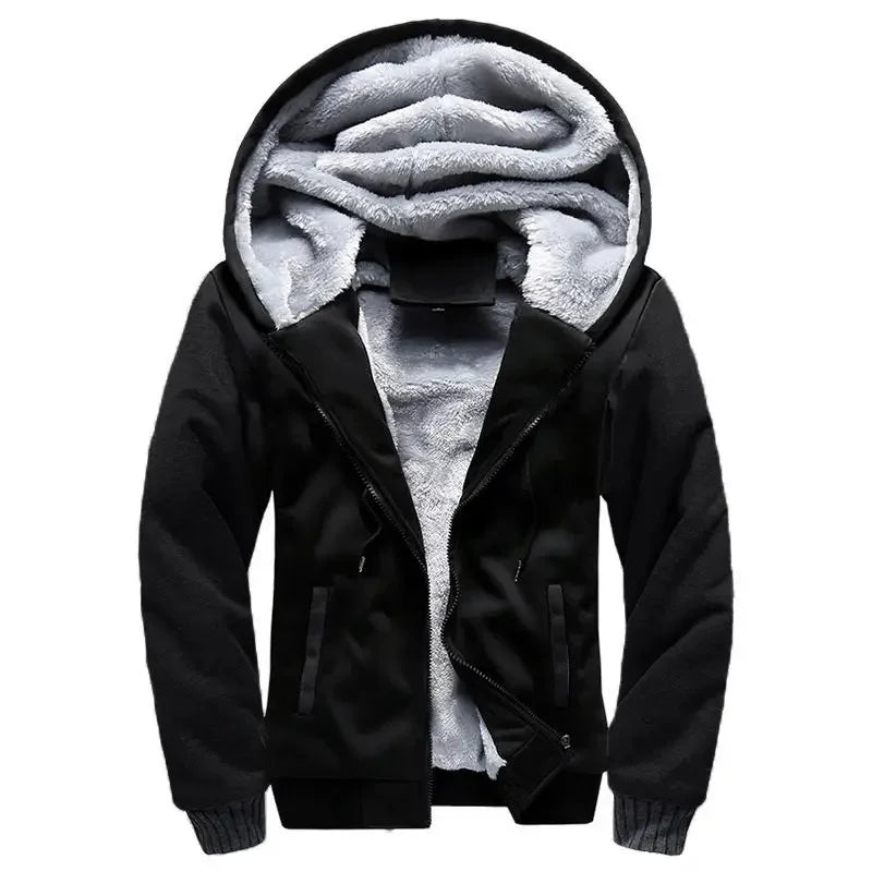 Fleecegefütterter Zip-Up Hoodie für Herren - Image 7