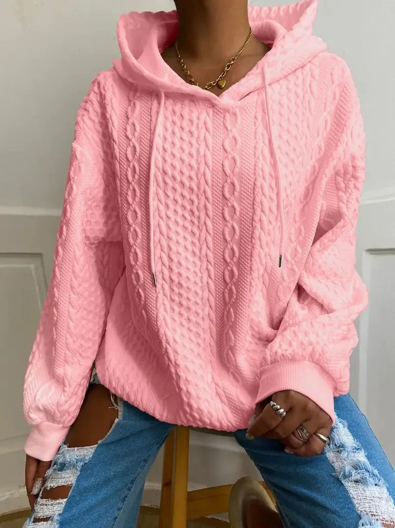 Langärmliger Hoodie mit Struktur für Damen - Image 4
