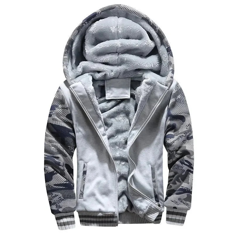 Fleecegefütterter Zip-Up Hoodie für Herren - Image 3