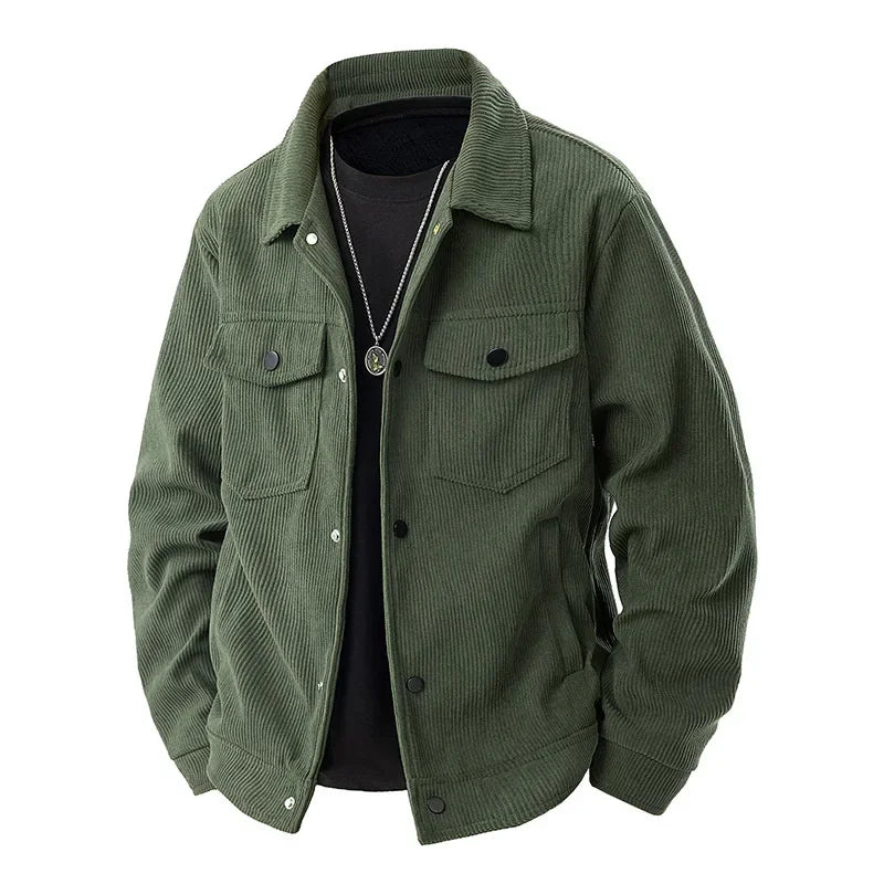 Cordjacke mit Knopfleiste für Herren - Image 4