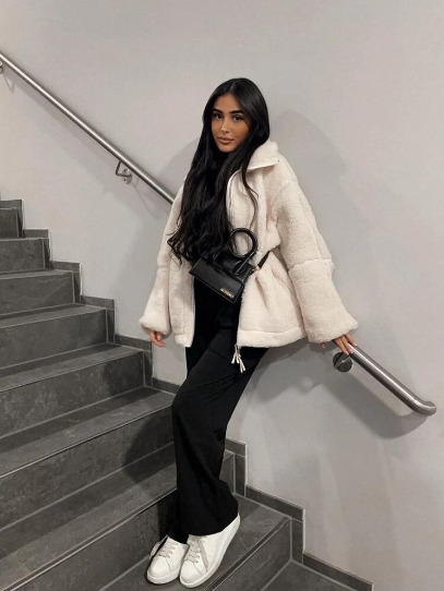 Teddy Weste Damen kurz & warm für Herbst & Winter – Sophia