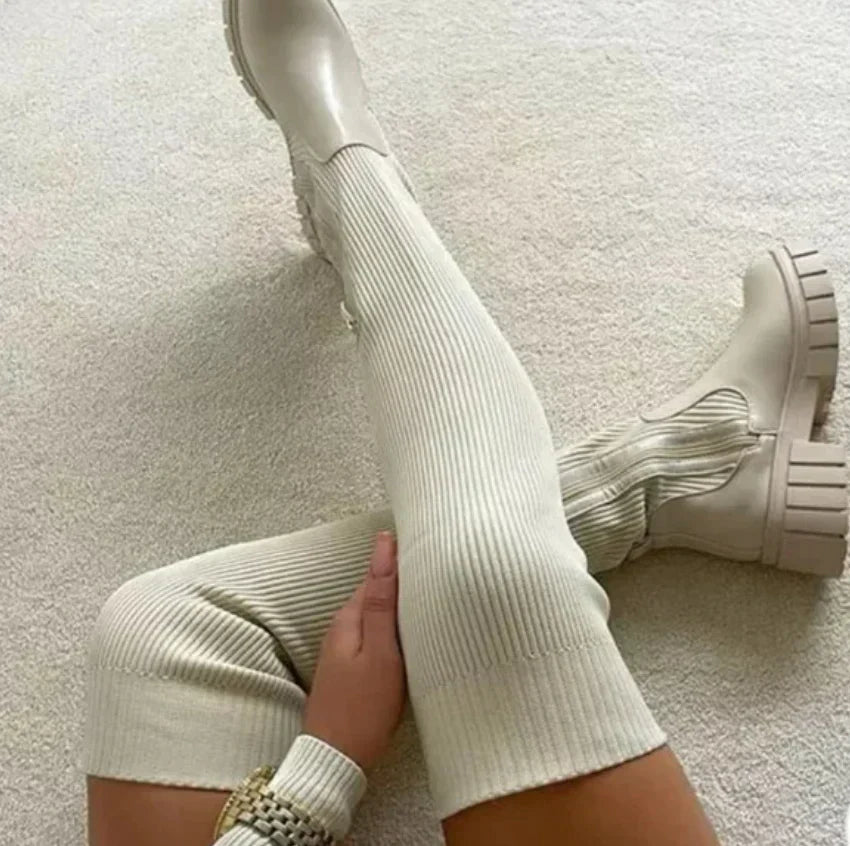 Hohe Damenstiefel mit Absatz und rutschfester Sohle – Leonie