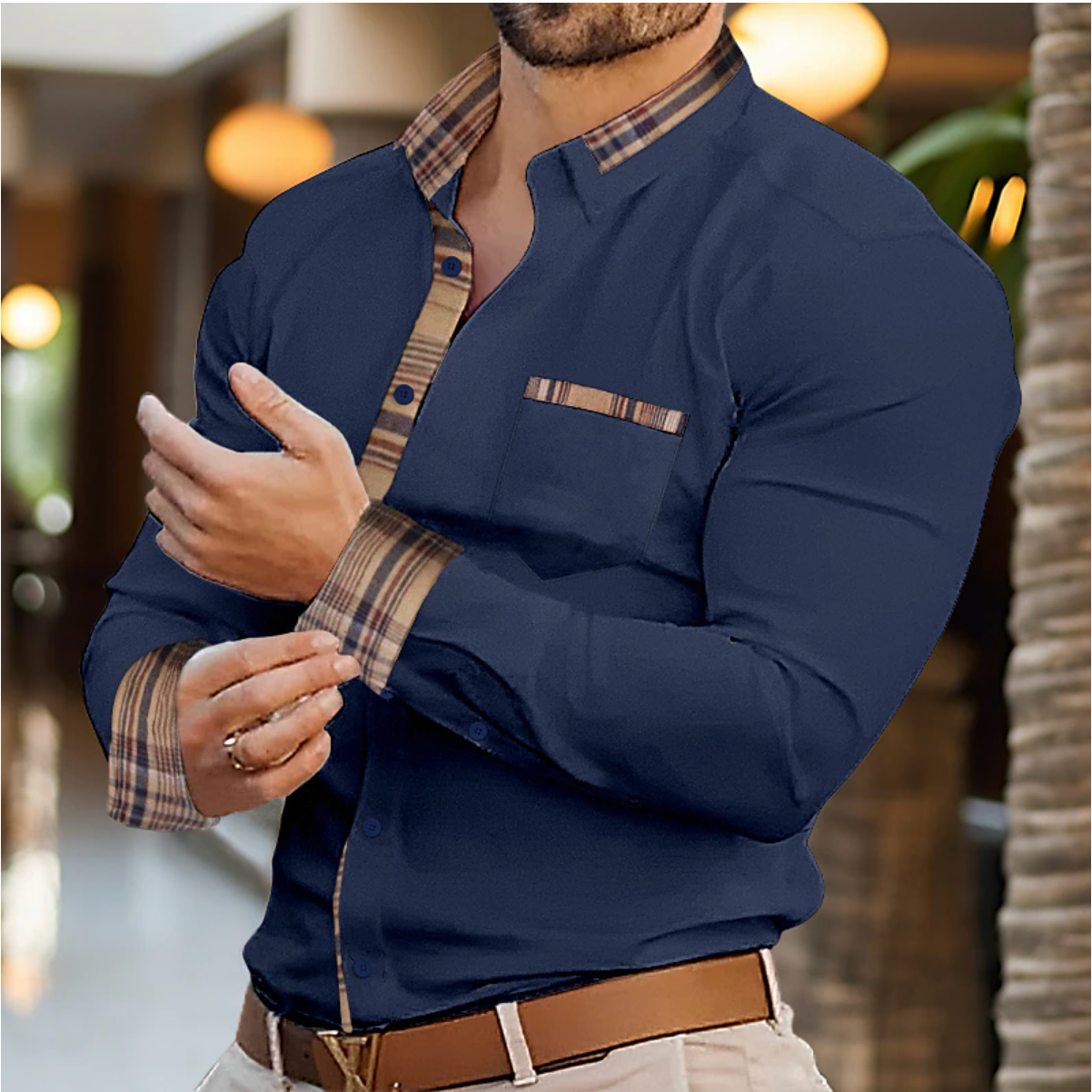 Elegante Herren Bluse für formelle und casual Looks – Marcel