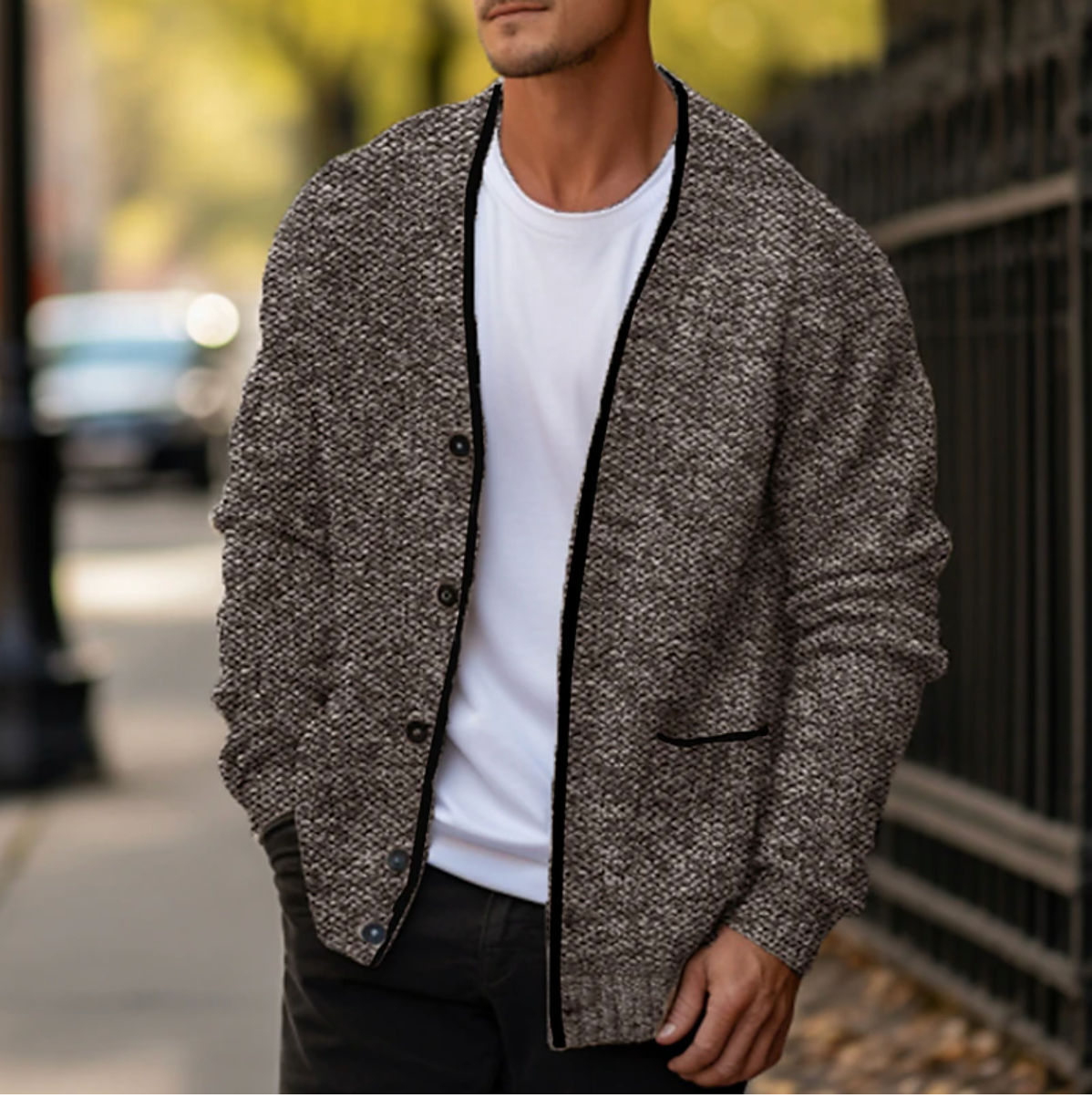 Herren Cardigan Pullover: Warm und Vielseitig für Herbst/Winter – Paul