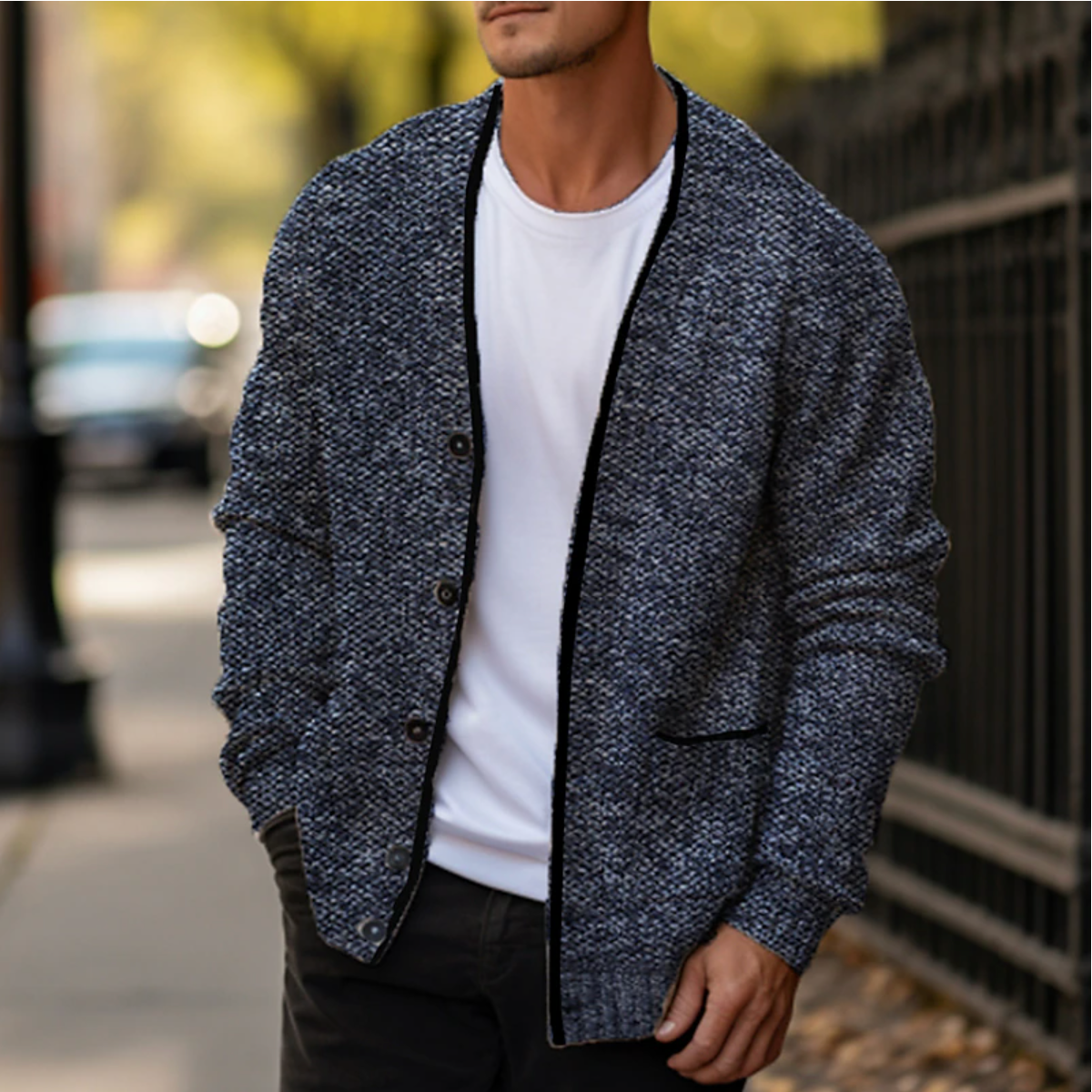 Herren Cardigan Pullover: Warm und Vielseitig für Herbst/Winter – Paul
