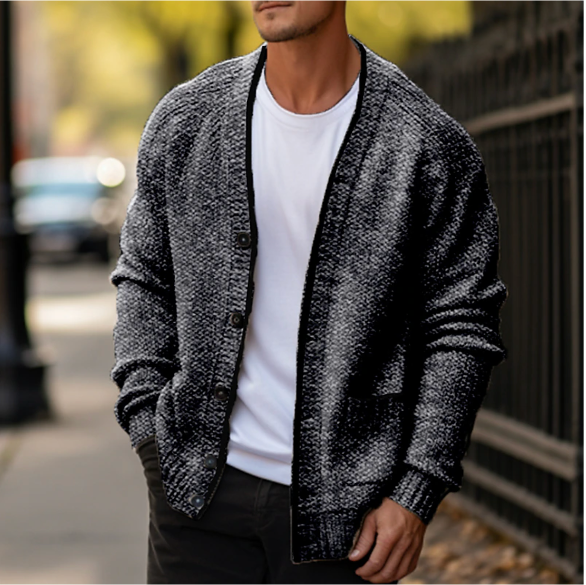 Herren Cardigan Pullover: Warm und Vielseitig für Herbst/Winter – Paul