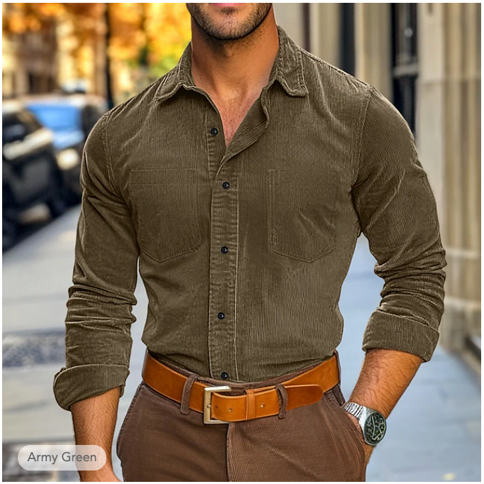 Herren Cordhemd für Herbst und Winter – Felix