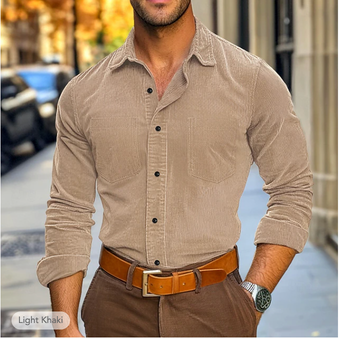 Herren Cordhemd für Herbst und Winter – Felix