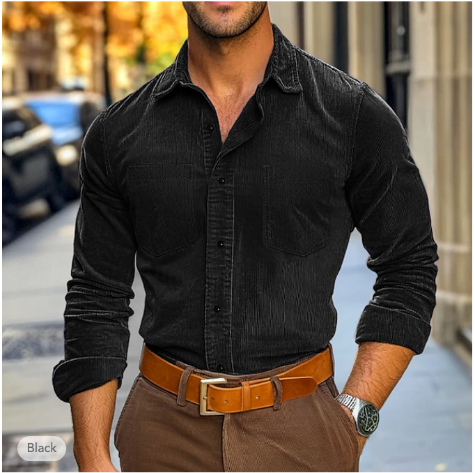 Herren Cordhemd für Herbst und Winter – Felix
