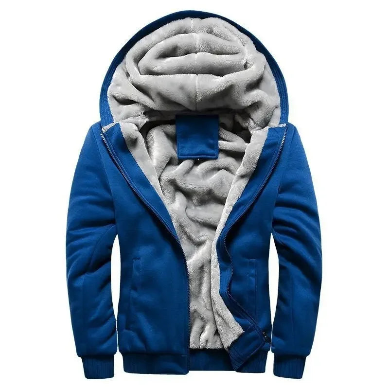 Fleecegefütterter Zip-Up Hoodie für Herren - Image 2