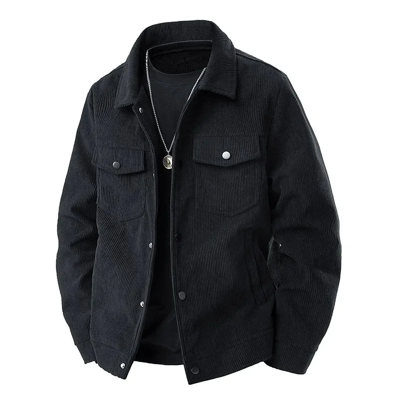 Cordjacke mit Knopfleiste für Herren - Image 3