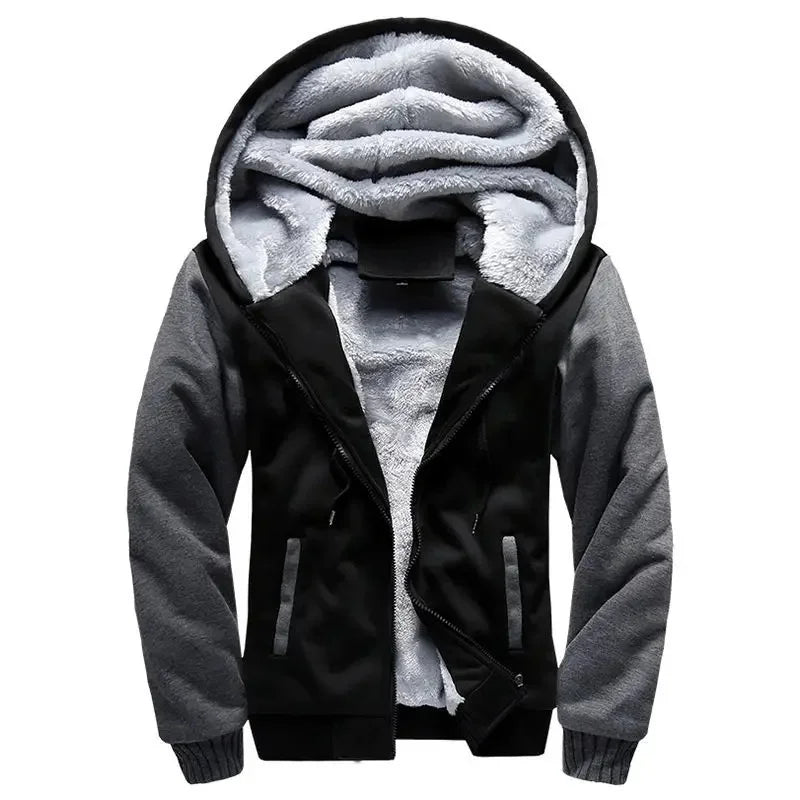 Fleecegefütterter Zip-Up Hoodie für Herren - Image 1