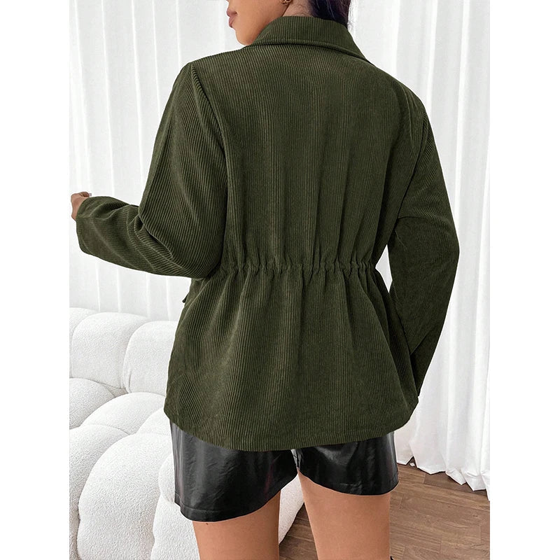 Jacke im Utility-Stil mit Kordelzug in der Taille für Damen - Image 5