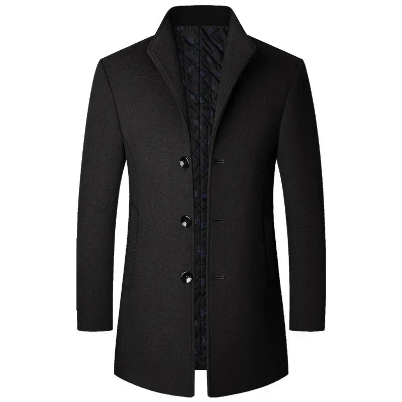 Eleganter mittellanger Mantel für Herren - Image 5