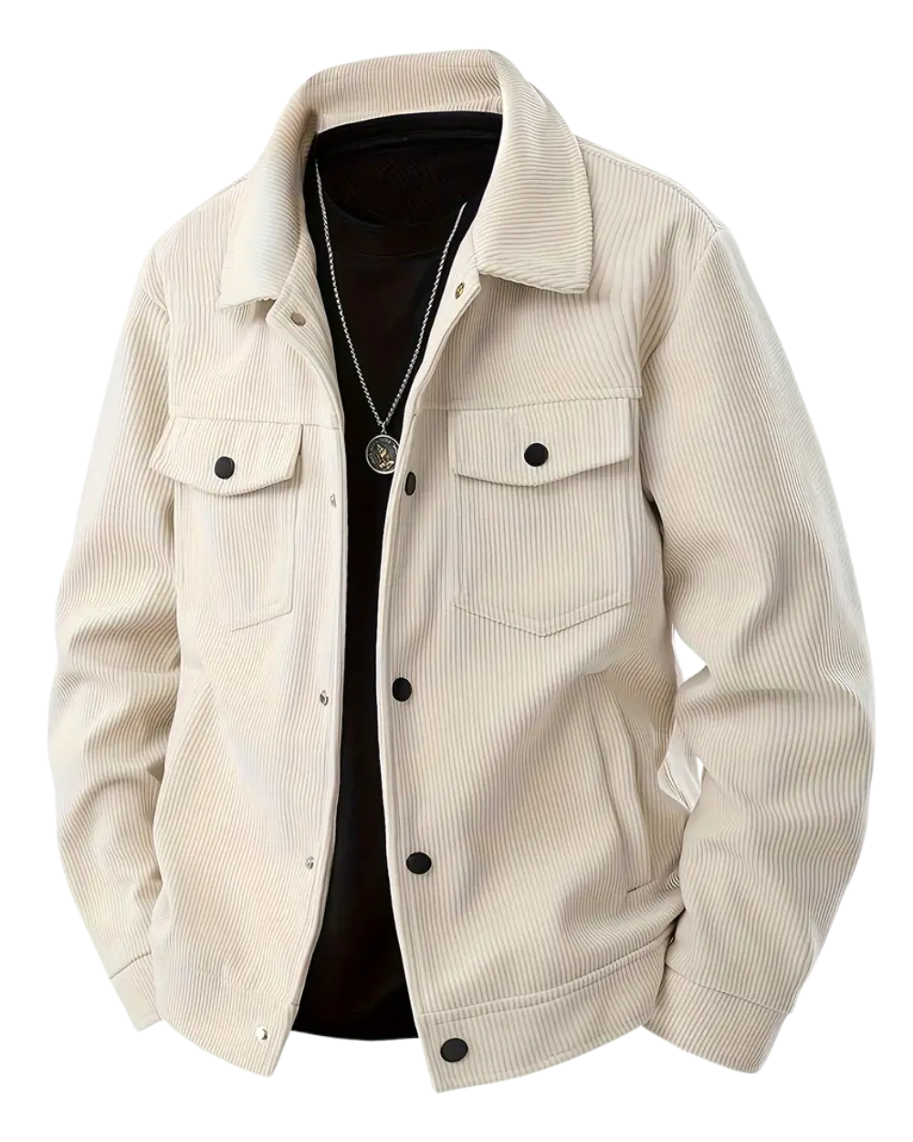 Cordjacke mit Knopfleiste für Herren - Image 1