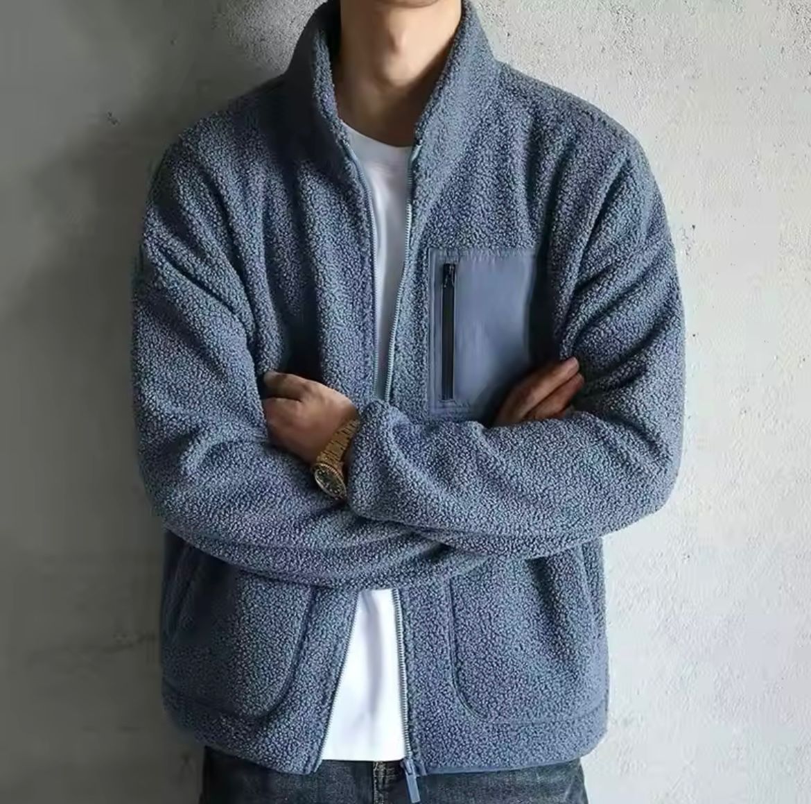 Fleecejacke mit durchgehendem Reißverschluss für Herren - Image 7