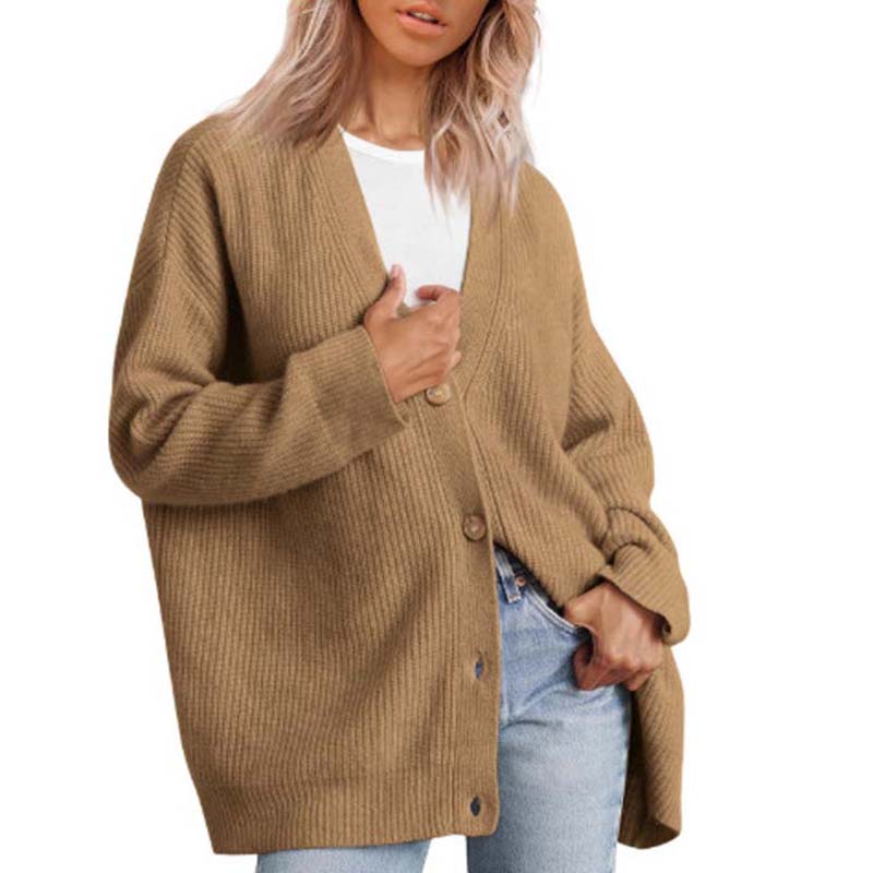 Oversized Strickjacke mit Rippenmuster für Damen - Image 12