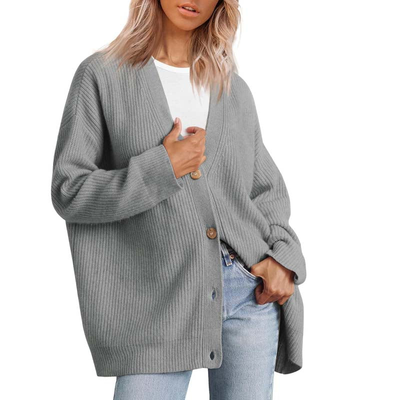 Oversized Strickjacke mit Rippenmuster für Damen - Image 14
