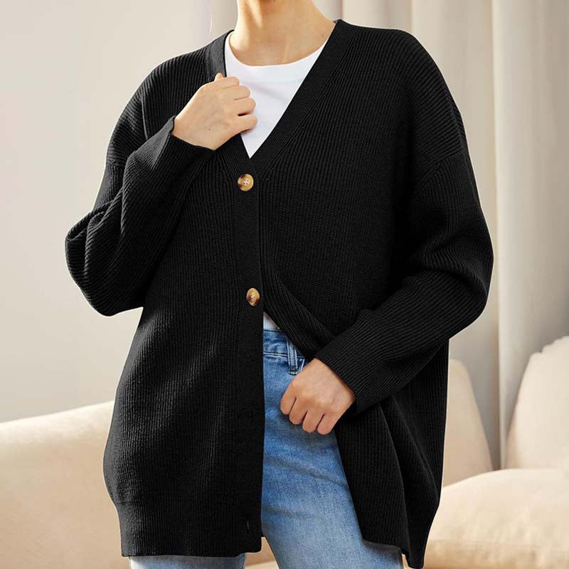 Oversized Strickjacke mit Rippenmuster für Damen - Image 5