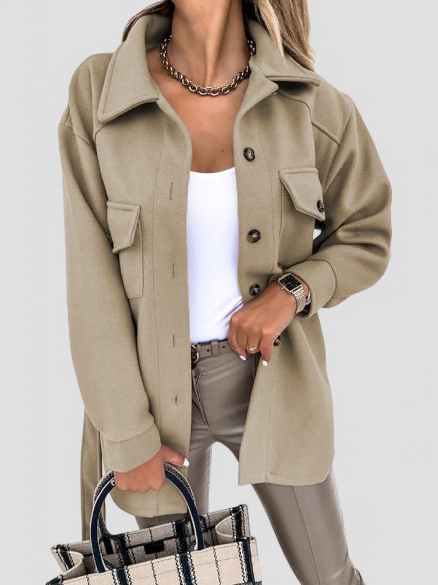 Oversized Shacket Jacke für Damen - Image 3