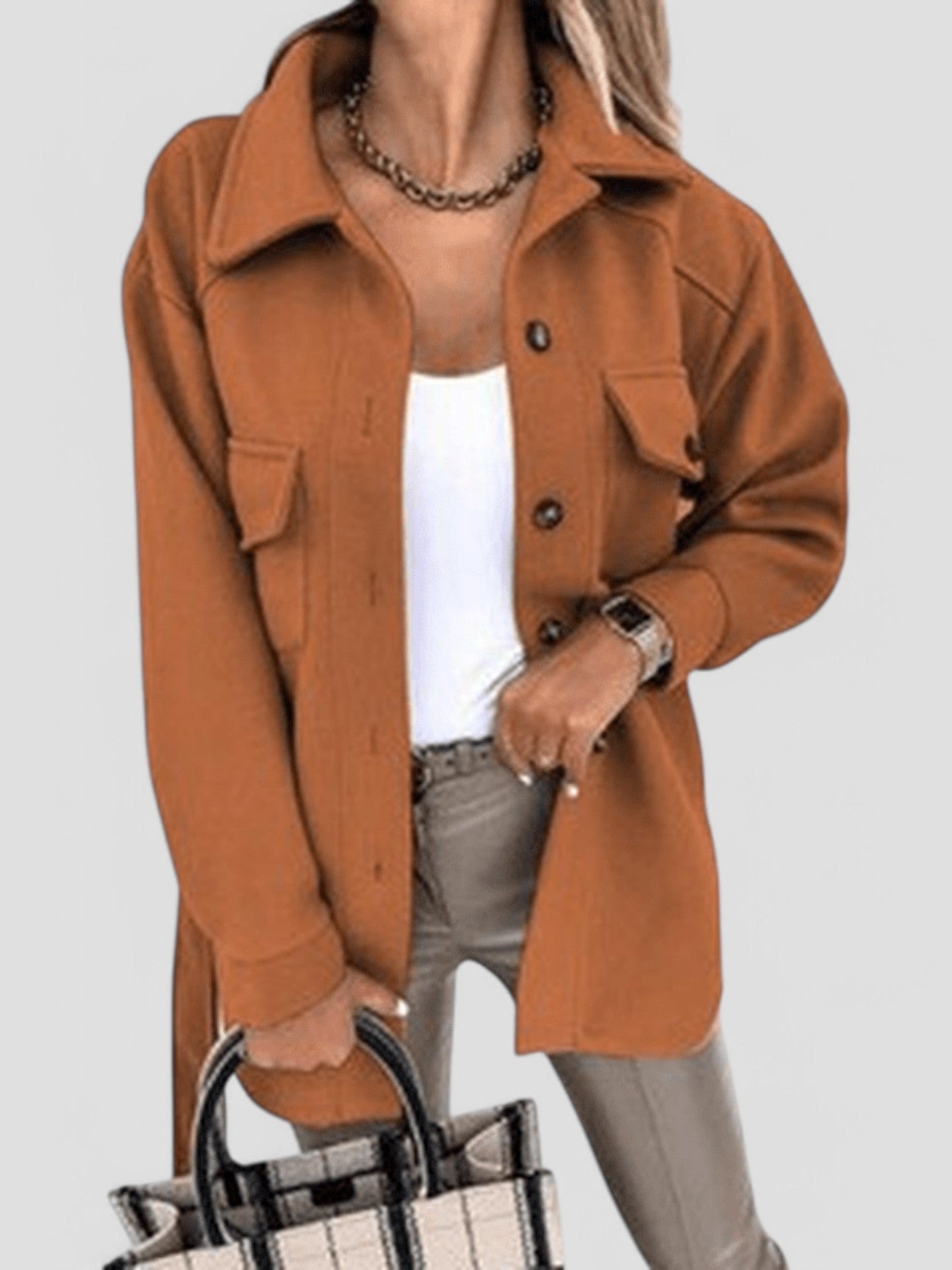 Oversized Shacket Jacke für Damen - Image 6