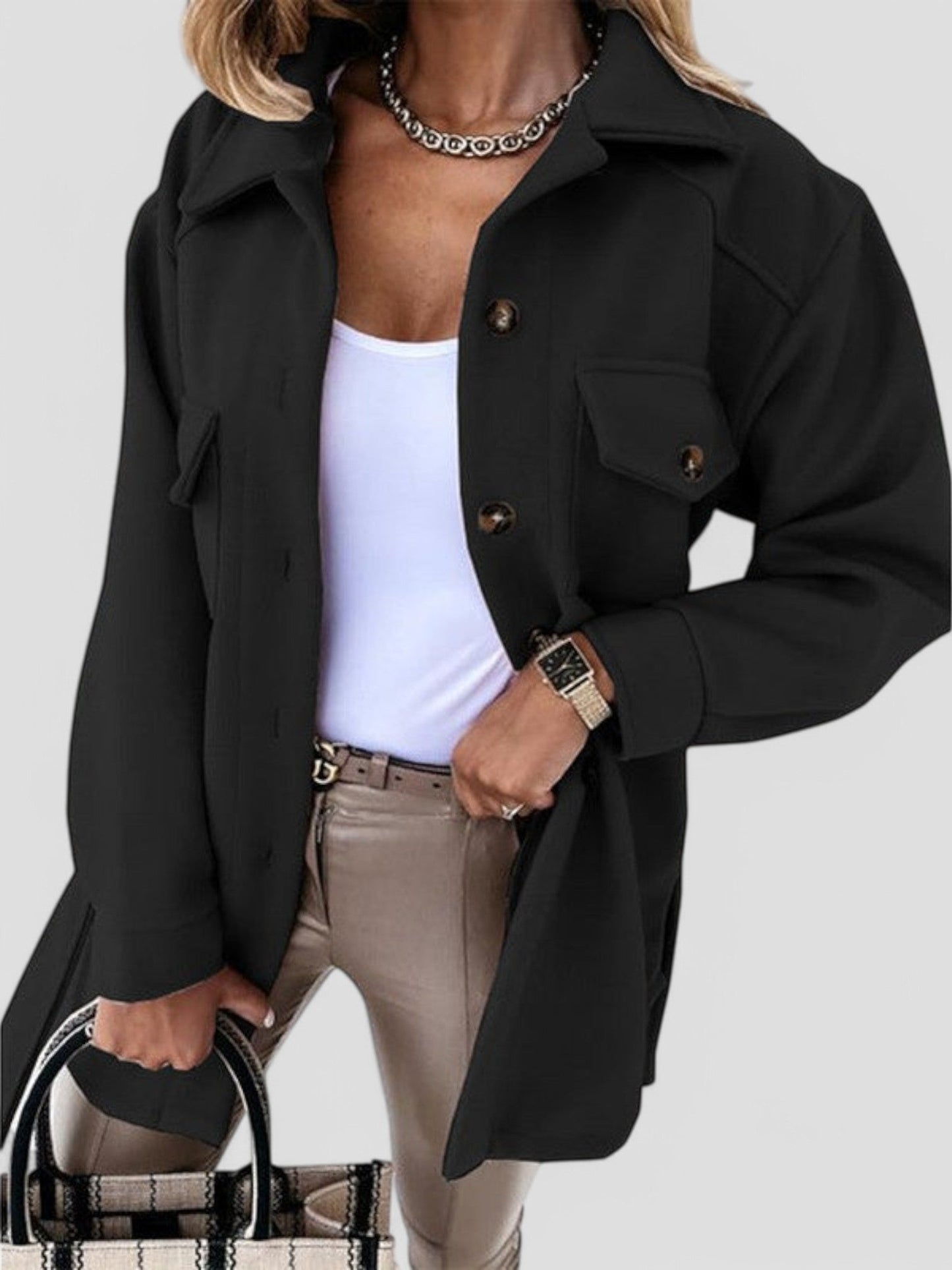 Oversized Shacket Jacke für Damen - Image 7