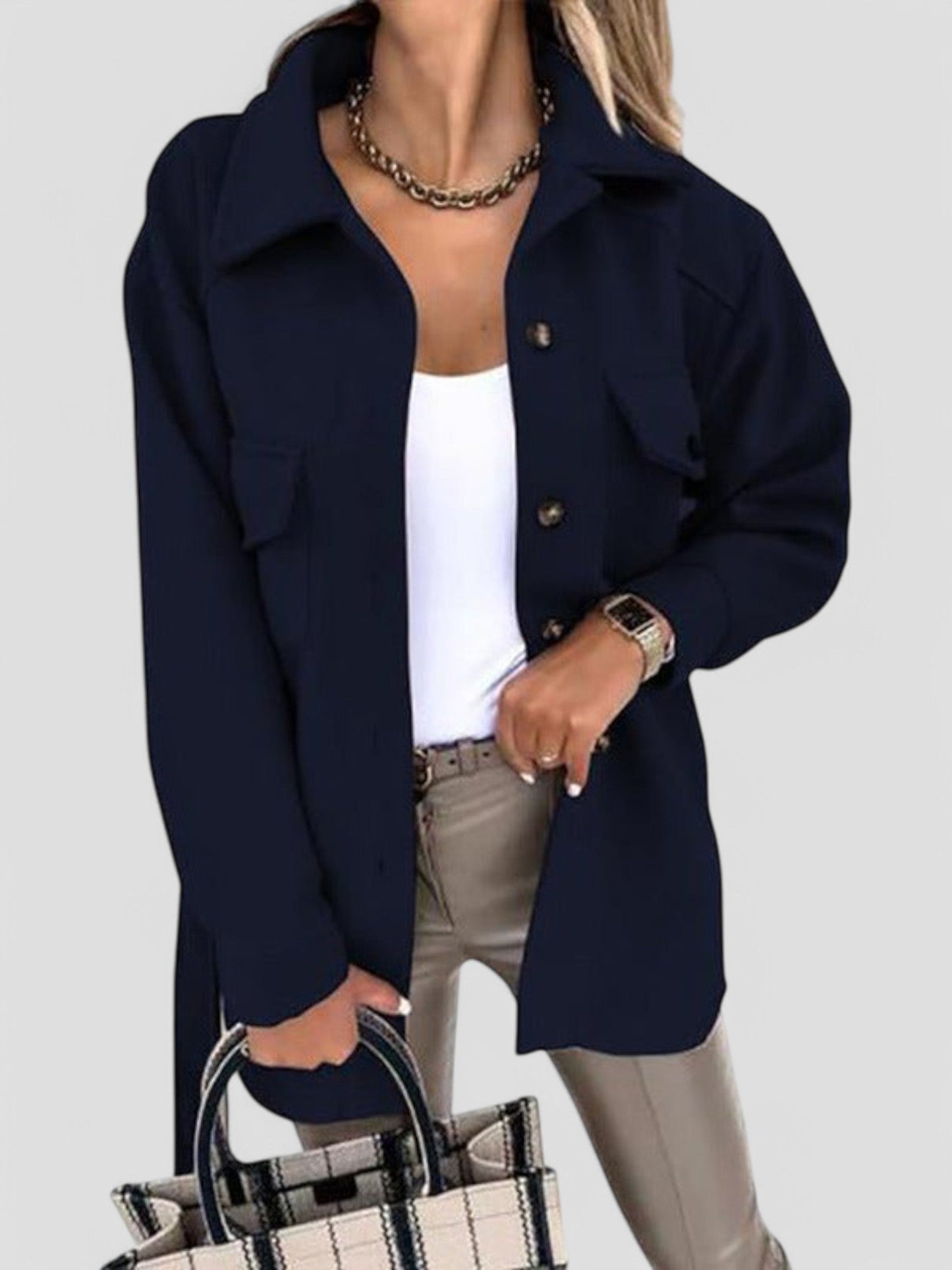 Oversized Shacket Jacke für Damen - Image 8