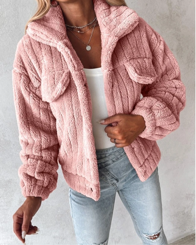 Sherpa Button-Down Jacke für Damen - Image 2