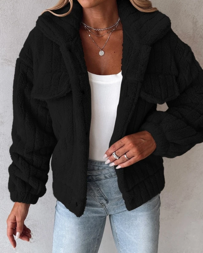 Sherpa Button-Down Jacke für Damen - Image 3