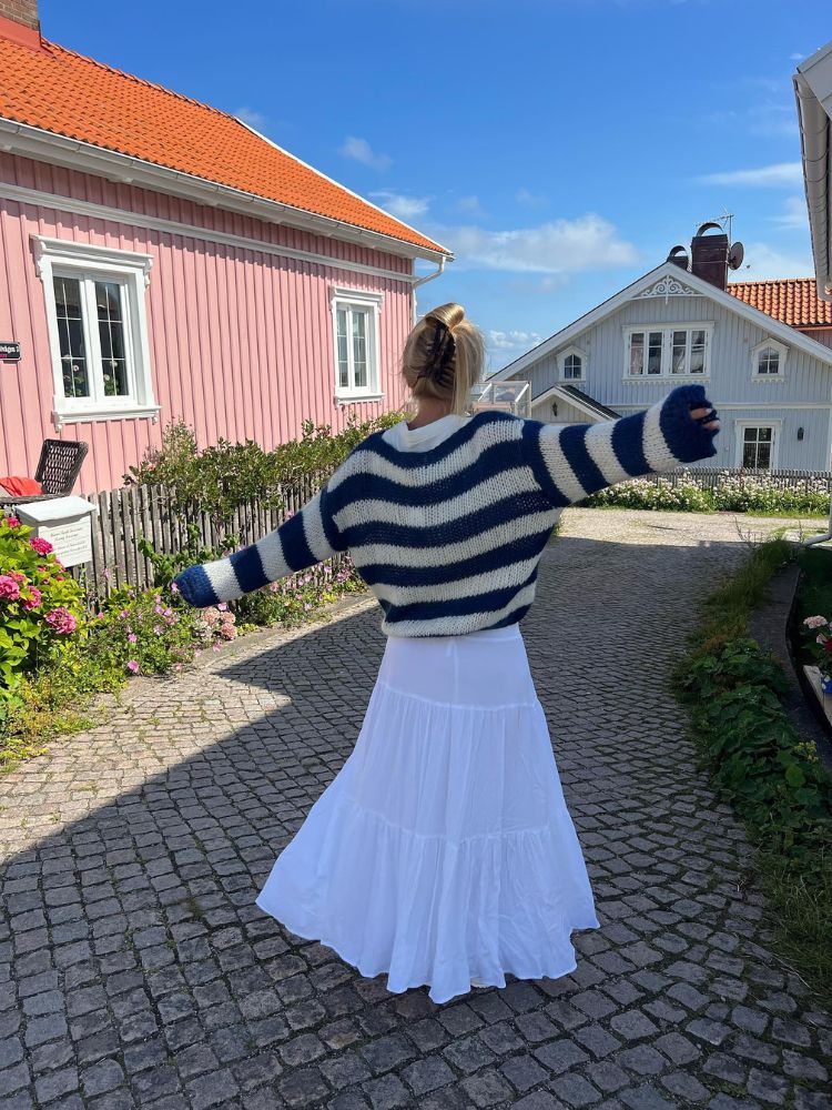 Übergroßer Gestreifter Pullover für Damen - Image 7
