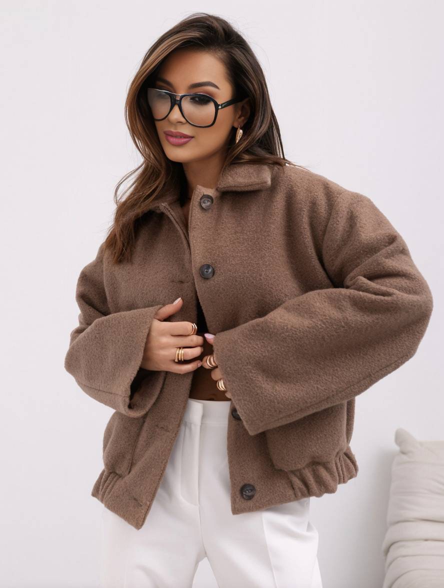 Kurze Button-Down Jacke für Damen - Image 2