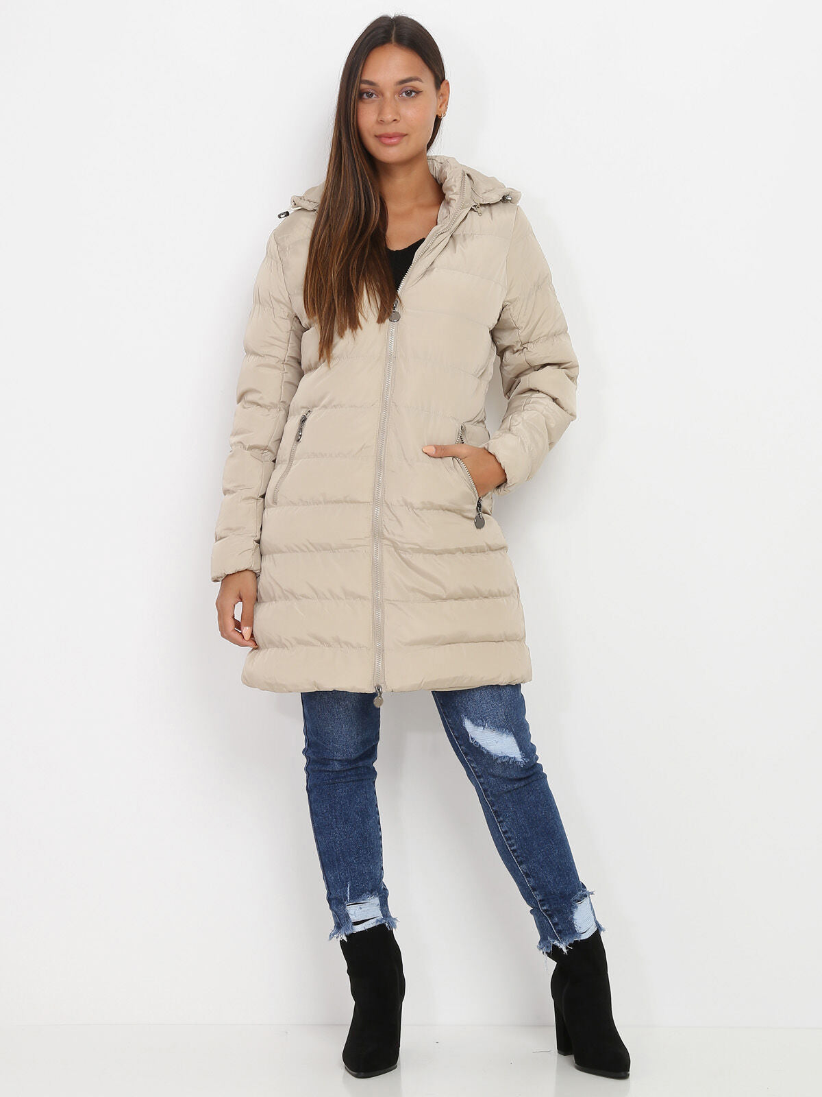 Kapuzen-Puffer-Mantel für Damen - Image 3