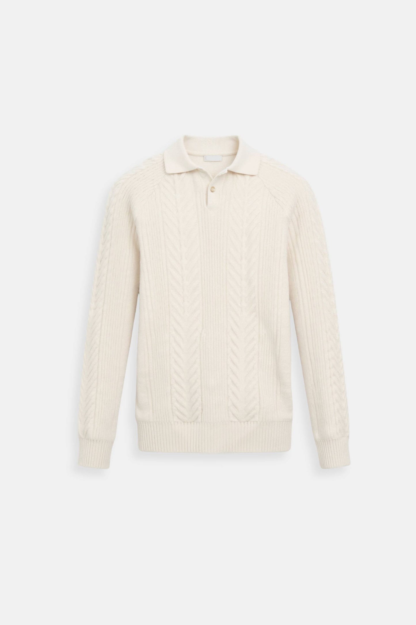 Zopfmuster Polo-Pullover für Herren - Image 1