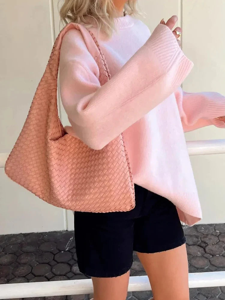 Oversized Rundhals-Pullover für Damen - Image 4