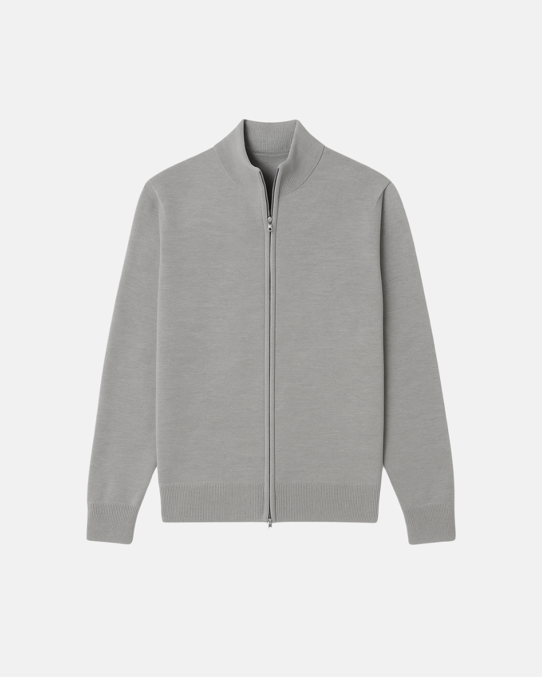 Gerippter Strickpullover mit durchgehendem Reißverschluss für Herren - Image 1
