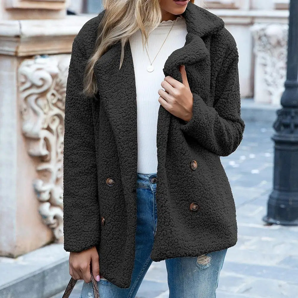 Doppelreihige Teddyjacke für Damen - Image 2