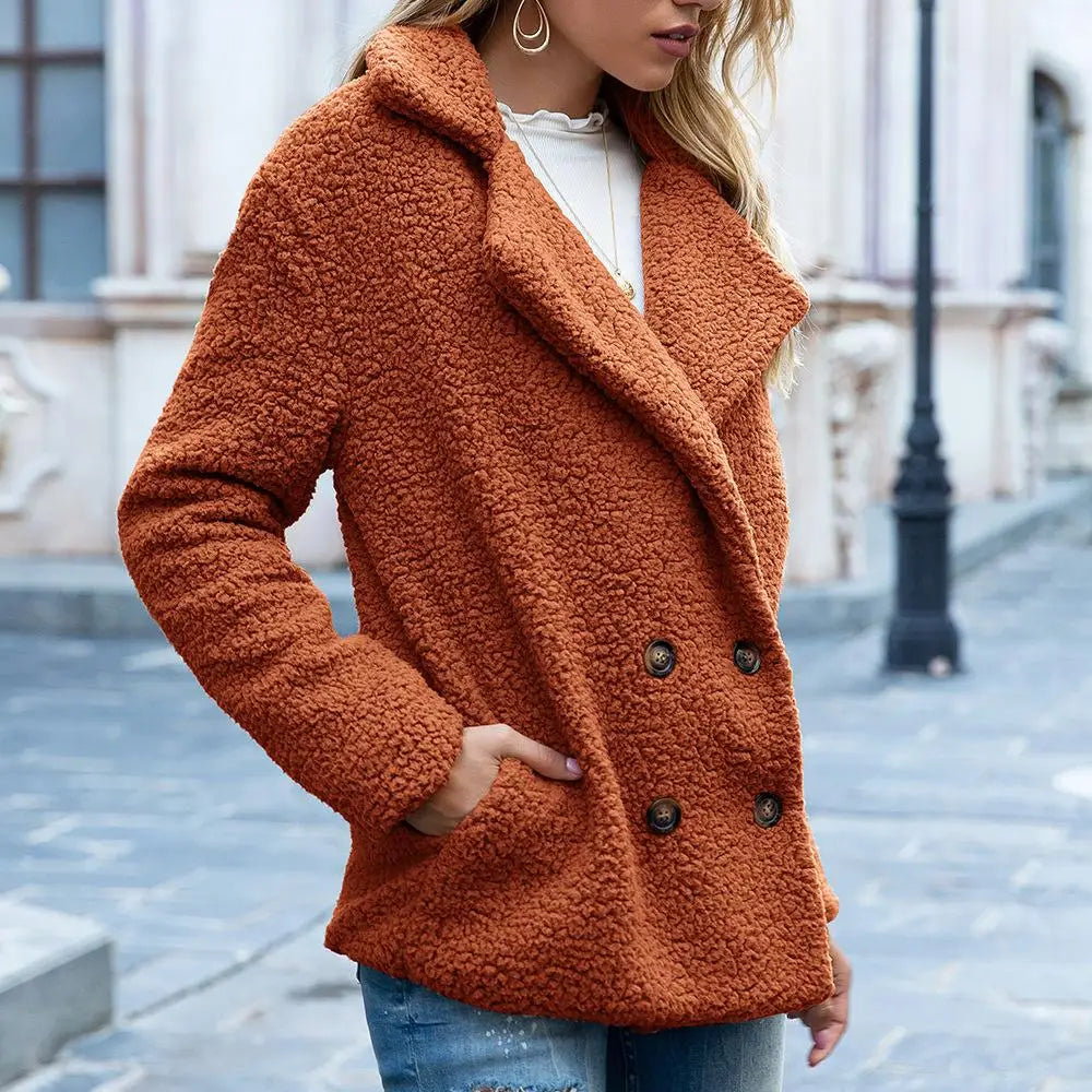Doppelreihige Teddyjacke für Damen - Image 11