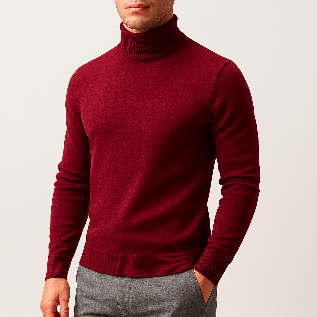 Figurbetonter Rippstrickpullover für Herren - Image 2