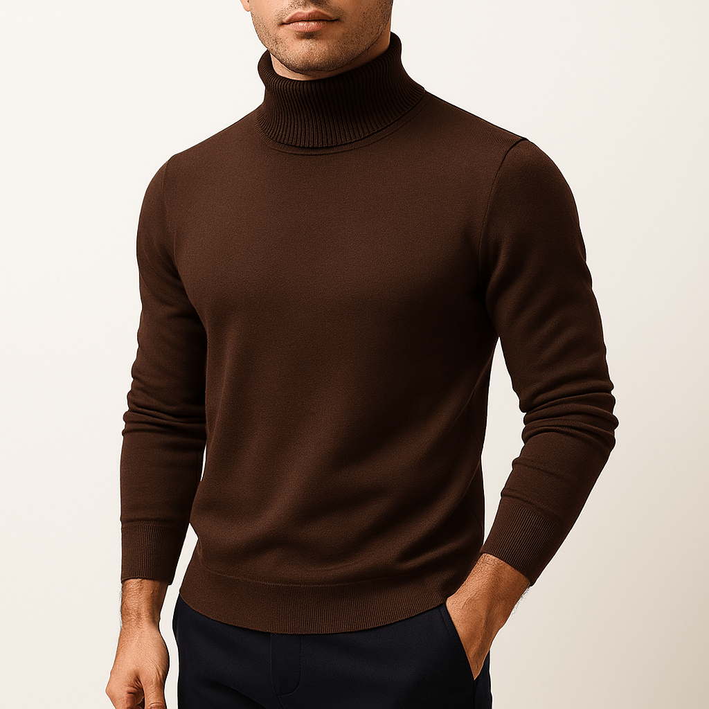 Figurbetonter Rippstrickpullover für Herren - Image 3