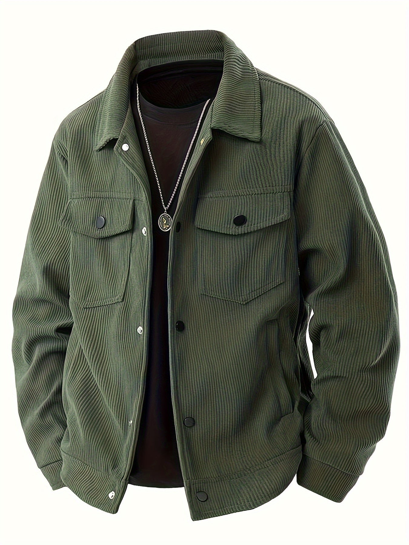 Cordjacke mit Knopfleiste für Herren - Image 2