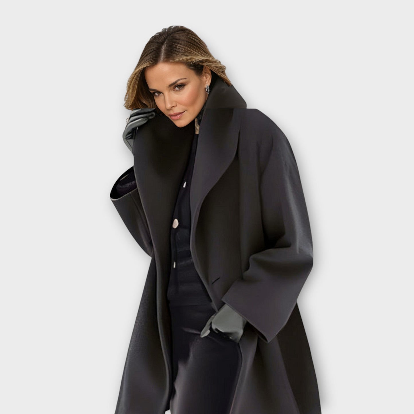 Oversized Wickelmantel für Damen - Image 3